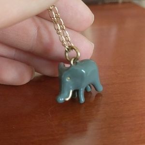 Long elephant pendant necklace